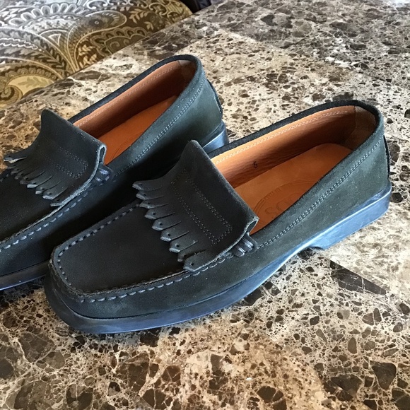 Tod's Loafers Suede Leather Driving Shoes Kiltie Fringe Moccasins - Picture 6 of 7